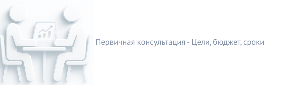 Первичная консультация - цели, бюджет, сроки.